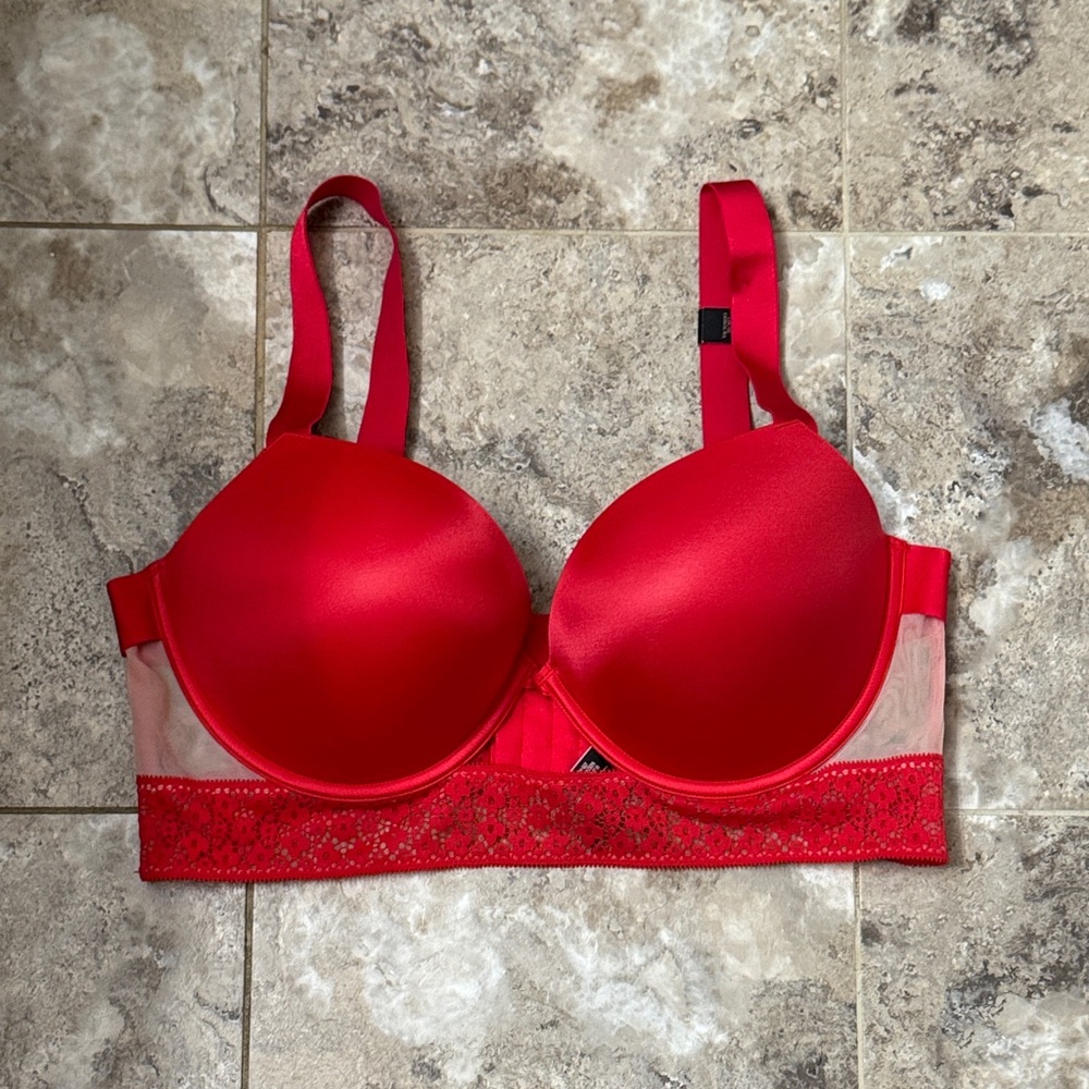 Red Lace Women's Bra